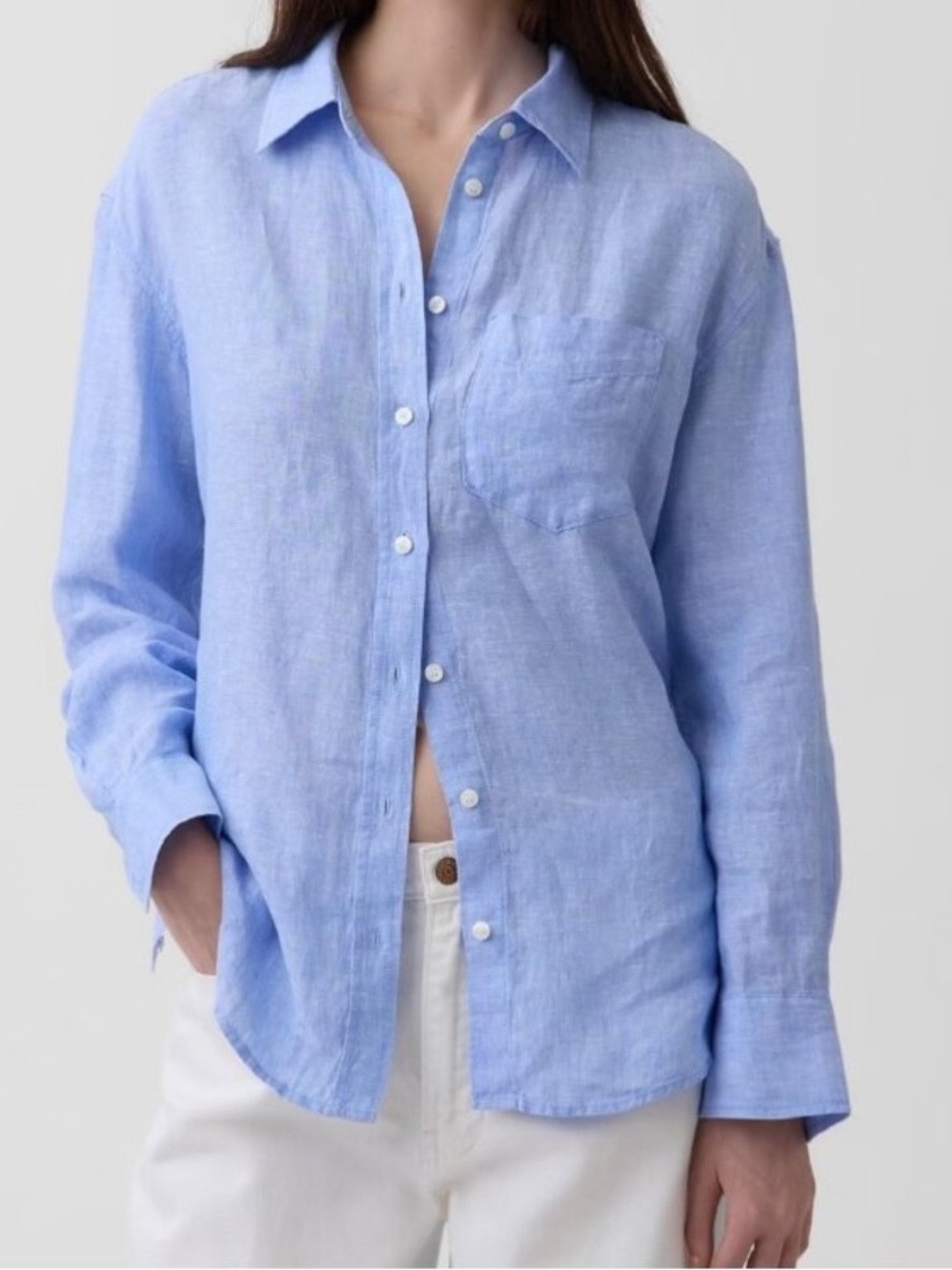 Gap Linen Boyfriend Button Up
